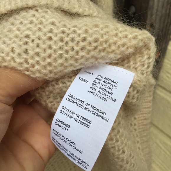 BNGI Brown Mohair Blend Fair Isle Sweater Sz M - Picture 7 of 12